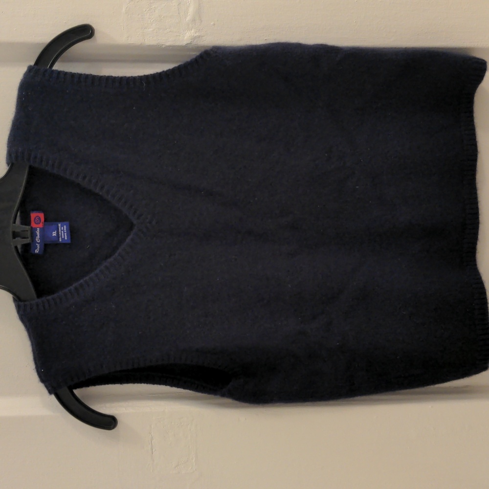 Saks Cashmere sweater Unworn Vintage. 19" long, 15" wide Children's Navy blue